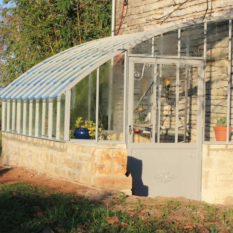 Serre à l'ancienne CHAMBORD largeur 2.80 m sur muret