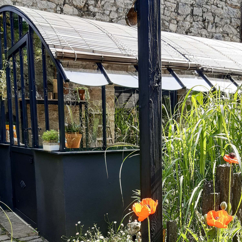 Serre à l'ancienne CHAMBORD largeur 2.80 m sur muret