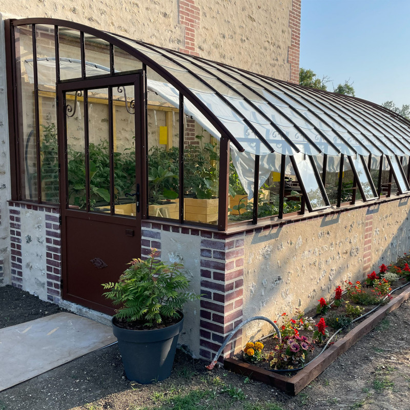 Serre à l'ancienne CHAMBORD largeur 2.80 m sur muret