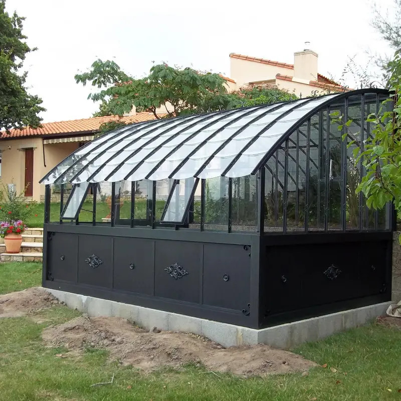 Serre à l'ancienne VERSAILLES largeur 2.80 m sur embase aluminium