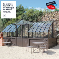 Serre à l'ancienne MIRABEAU largeur 3.70 m sur muret