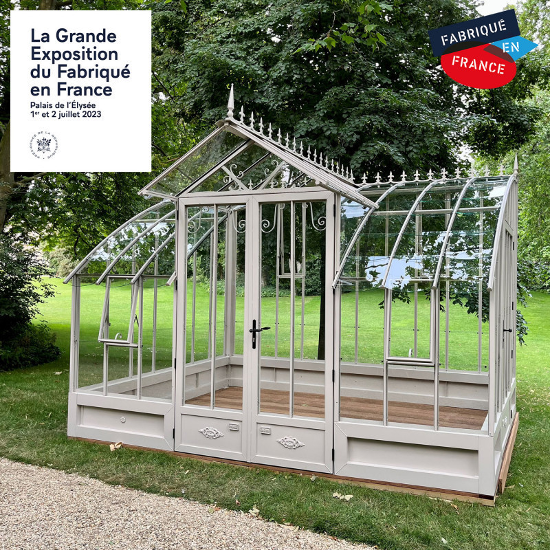 Serre à l'ancienne MIRABEAU largeur 3.70 m sur muret