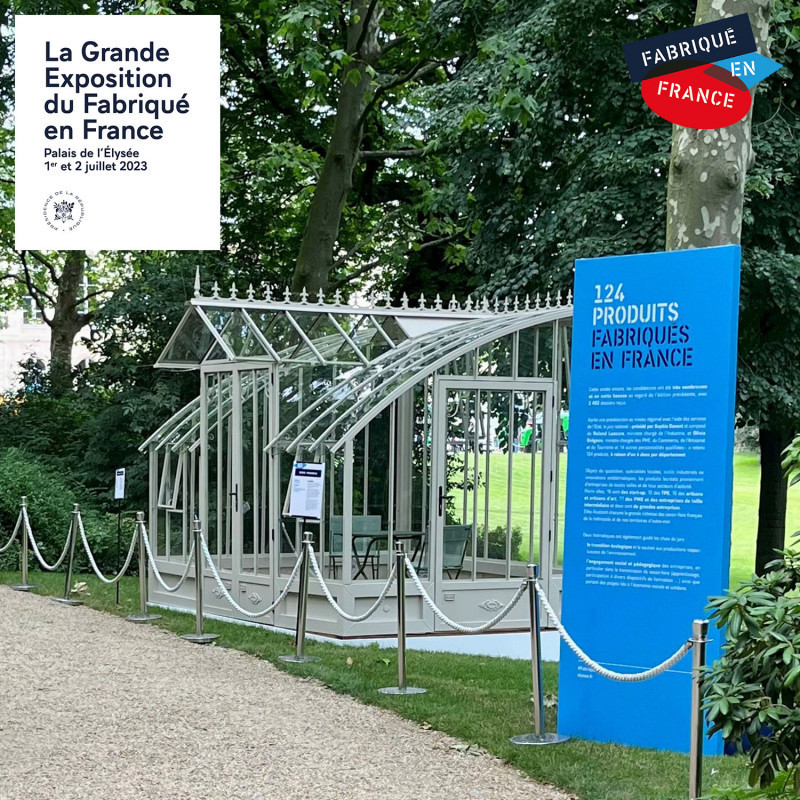 Serre à l'ancienne MIRABEAU largeur 3.70 m sur muret