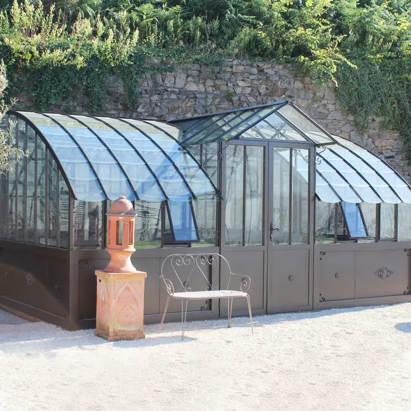 Serre à l'ancienne MIRABEAU largeur 3.70 m sur muret