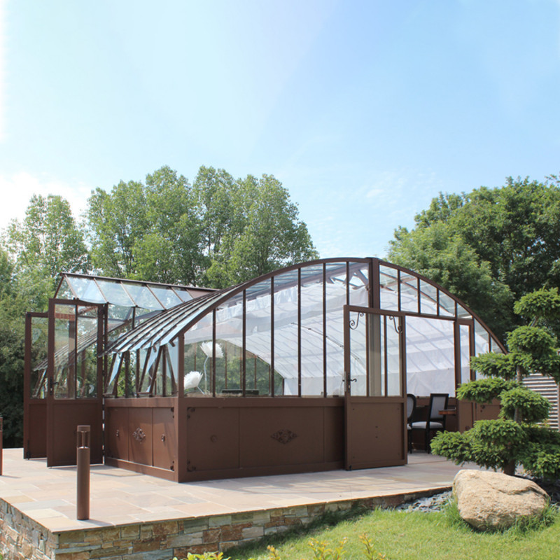 Serre à l'ancienne AMBOISE largeur 5.60 m sur embase aluminium