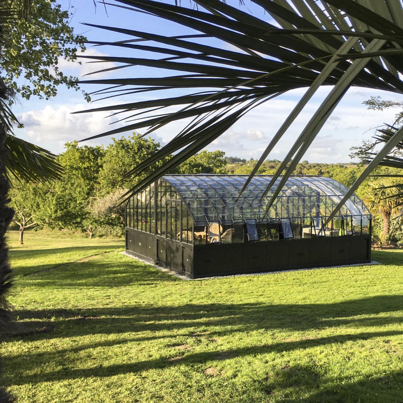Serre à l'ancienne AMBOISE largeur 5.60 m sur embase aluminium