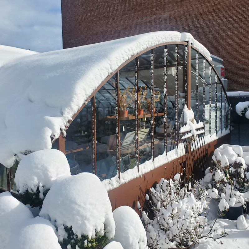 Serre à l'ancienne AMBOISE largeur 5.60 m sur embase aluminium