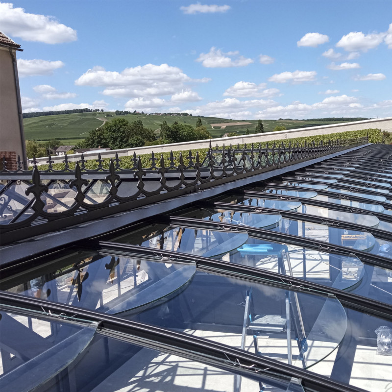 Serre à l'ancienne AMBOISE largeur 5.60 m sur embase aluminium