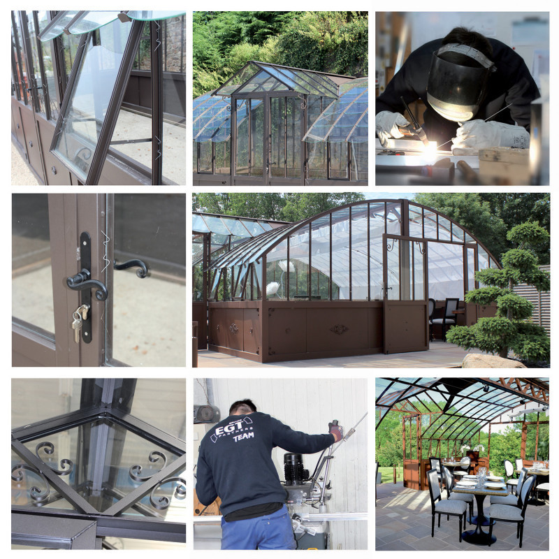 Serre à l'ancienne AMBOISE largeur 5.60 m sur muret