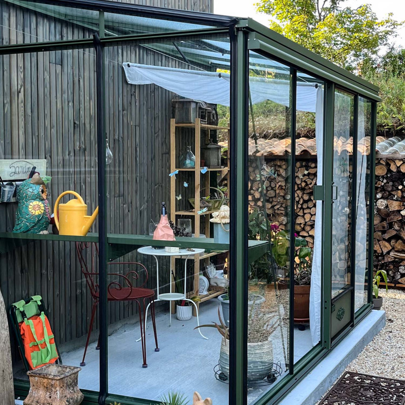 Ombrage pour serres LUXIA adossées profondeur 1,58 m