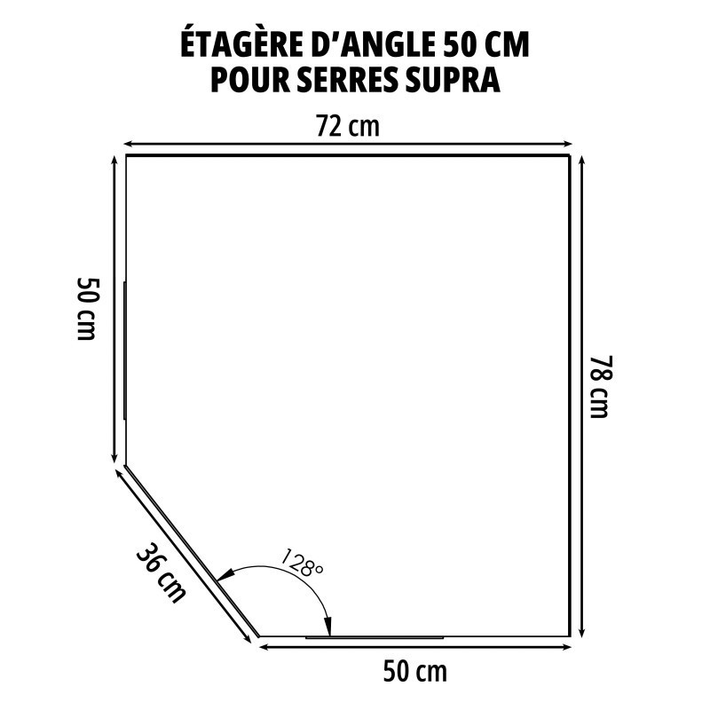 Étagère d'angle AZURA