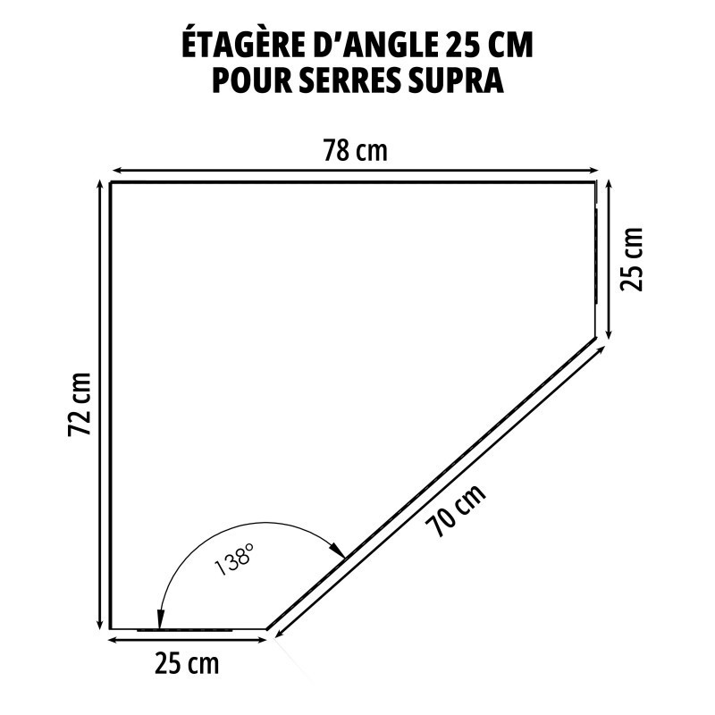 Étagère d'angle AZURA