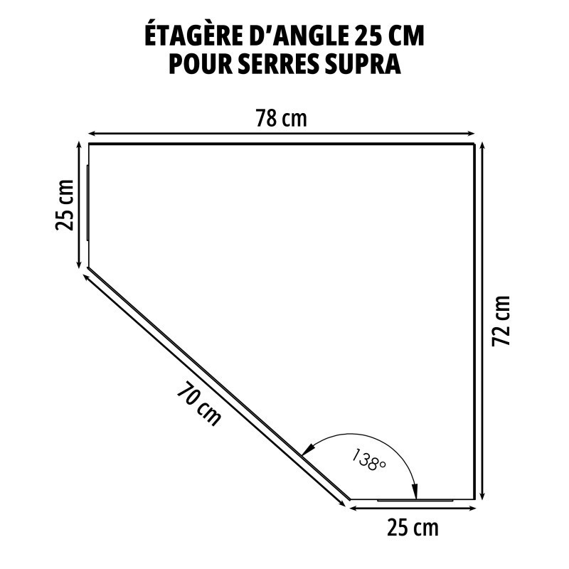 Étagère d'angle AZURA