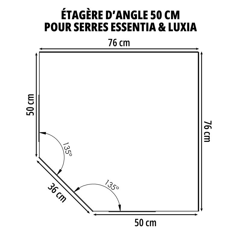 Étagère d'angle AZURA