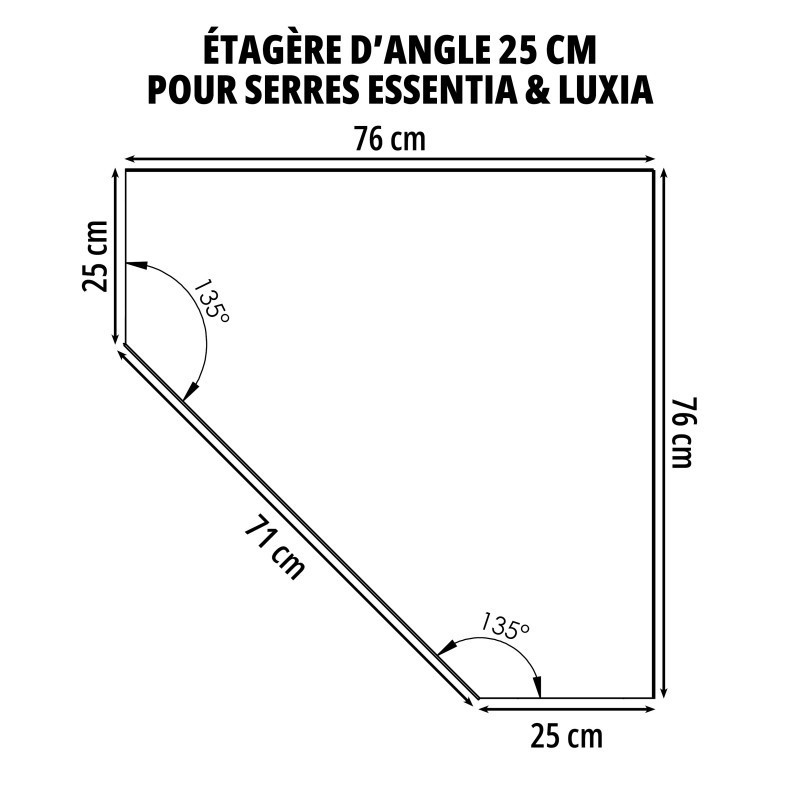 Étagère d'angle AZURA