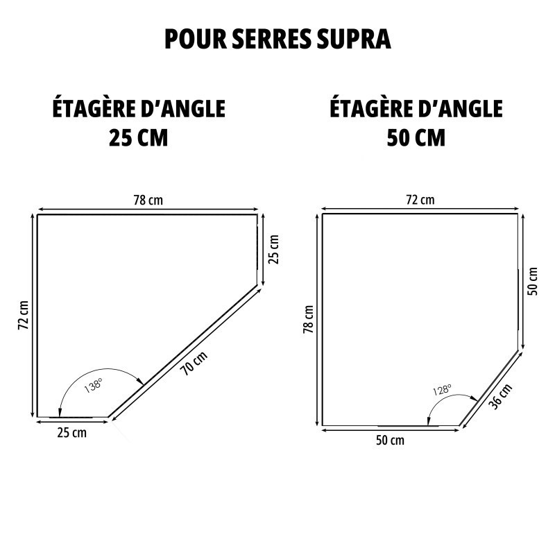 Étagère d'angle AZURA