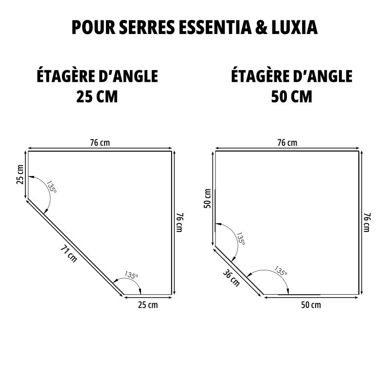Étagère d'angle AZURA