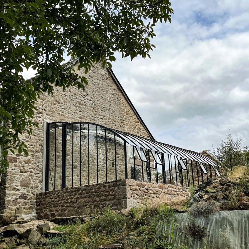 Serre CHAMBORD largeur 3,70 m sur muret