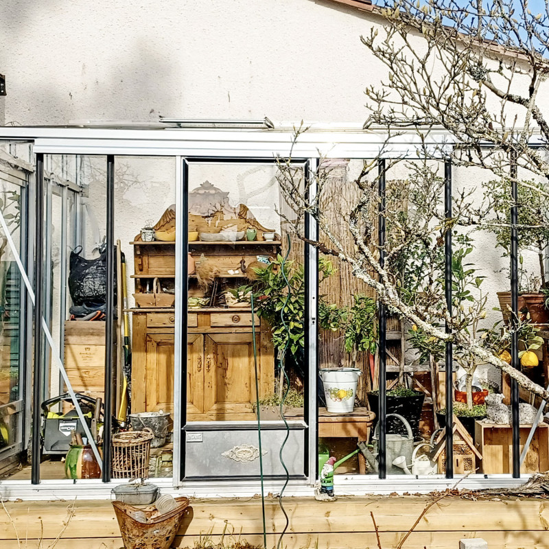 Serre LUXIA Rétro Adossée largeur 2,32 m