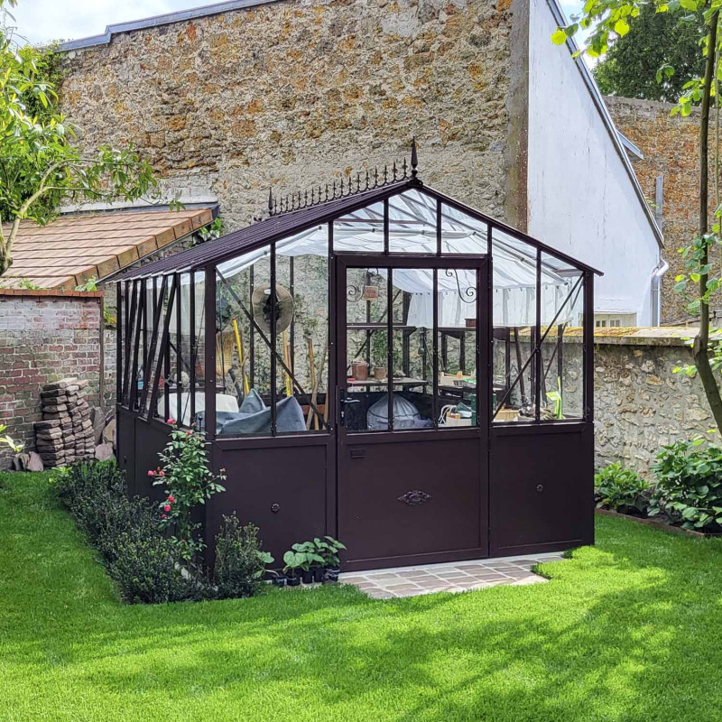 Serre CLASSIQUE largeur 2,75m sur embase aluminium