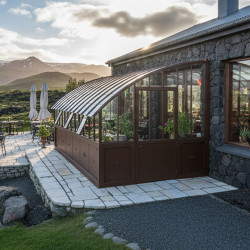 Serre CHAMBORD largeur 2,80 m sur embase aluminium