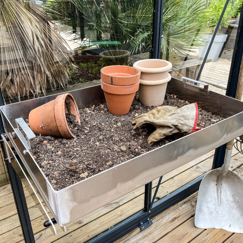 Bac de culture avec fond étanche en aluminium