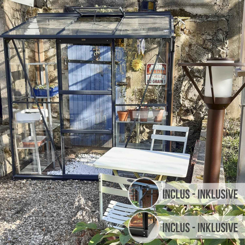 Serre adossée MÉLISSA 2,50 m²