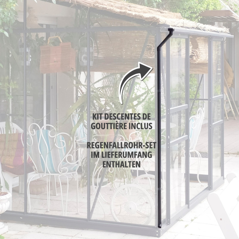 Serre adossée MÉLISSA 4,90 m²