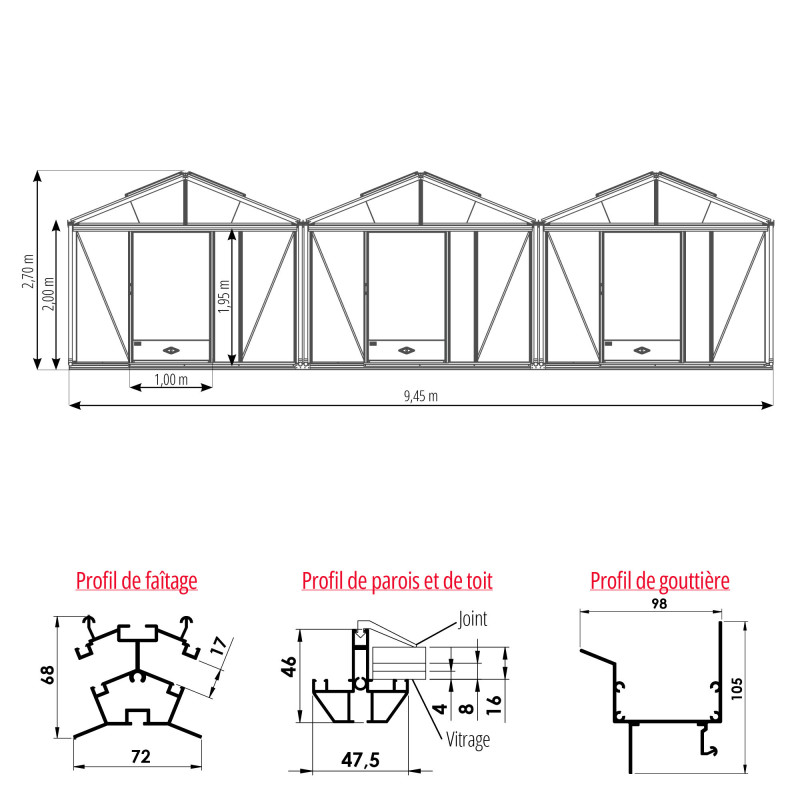 Serre SUPRA 3 chapelles