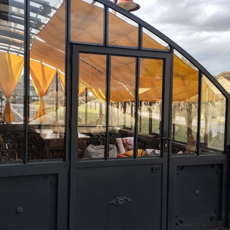 Serre CHAMBORD largeur 2,80 m sur embase aluminium