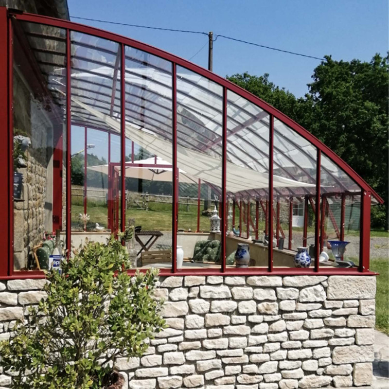 Serre CHAMBORD largeur 2,80 m sur muret