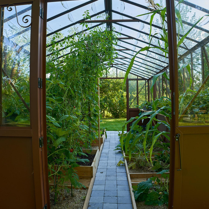 Serre à l'ancienne CLASSIQUE 2.75m sur embase aluminium