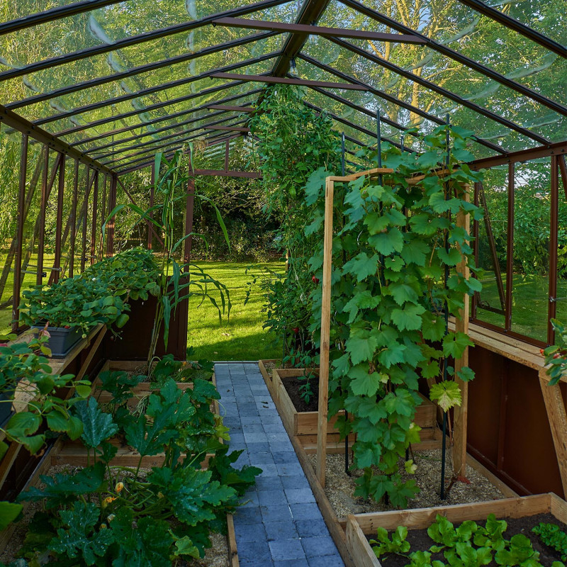 Serre à l'ancienne CLASSIQUE 2.75m sur embase aluminium