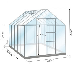 Serre de jardin Lams CARVI 8,10 m²