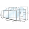 Tuinserres in gehardglas LAURUS 11,30 m² - Aluminium