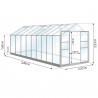 Tuinserres in gehardglas LAURUS 14,40 m² - Aluminium
