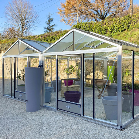 Serre 2 CHAPELLES - Aluminium naturel