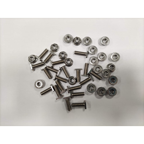 Lot de 20 vis tête marteau M6 20 ou 25 + 20 écrous