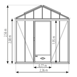 Serre de jardin Luxia Retro 3,09x3,80m RAL7016