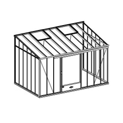 Anlehngewächshaus LUXIA Retro B. 2,32 m