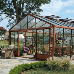 Serre de jardin SUPRA 4,60 m x 4,57 m - Gris anthracite (RAL7016)