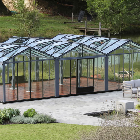 Serre 3 CHAPELLES  - Aluminium naturel