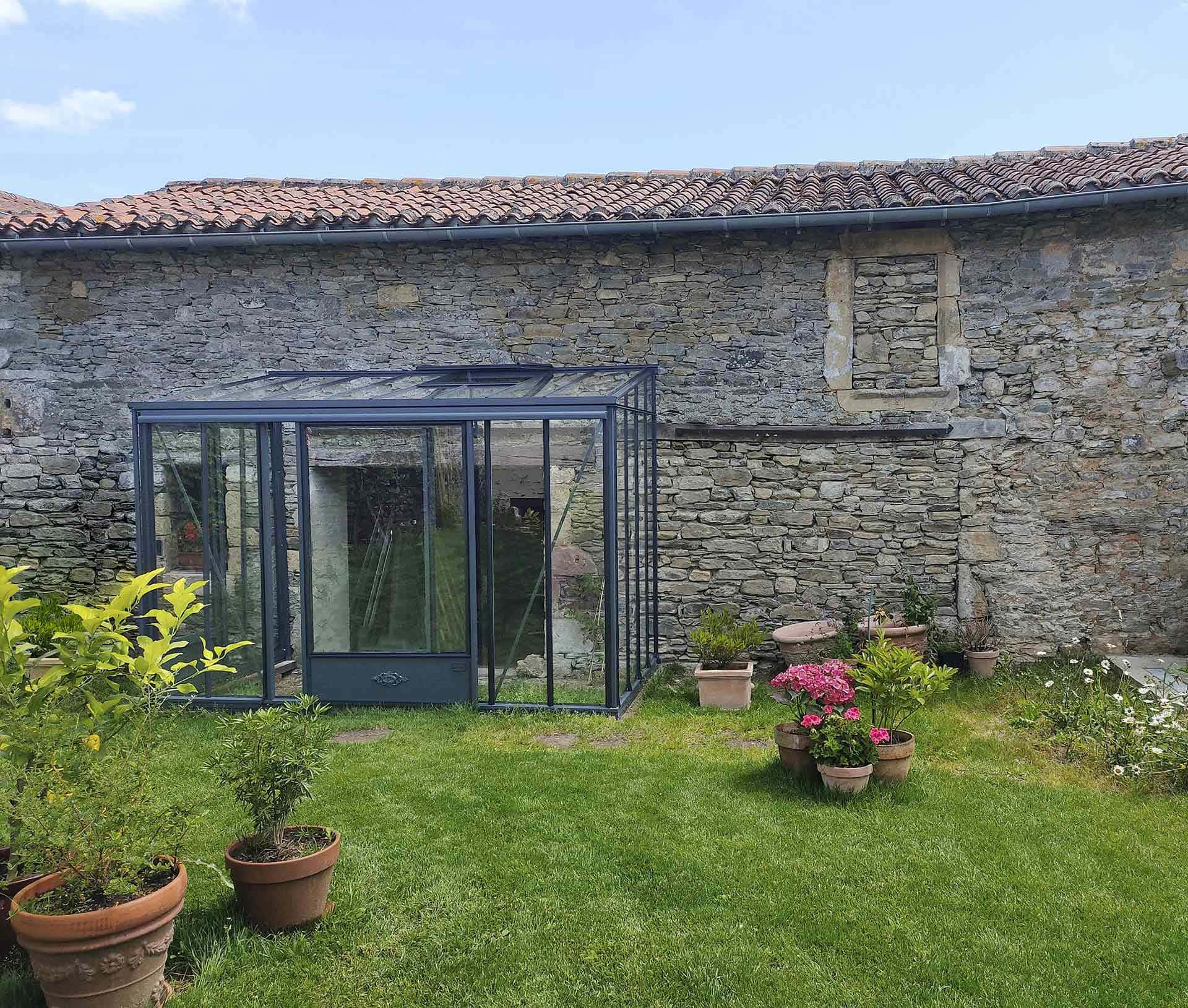 Serre adossée / monopente / murale