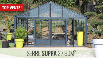 Serre en verre 27m² collection SUPRA de Lams